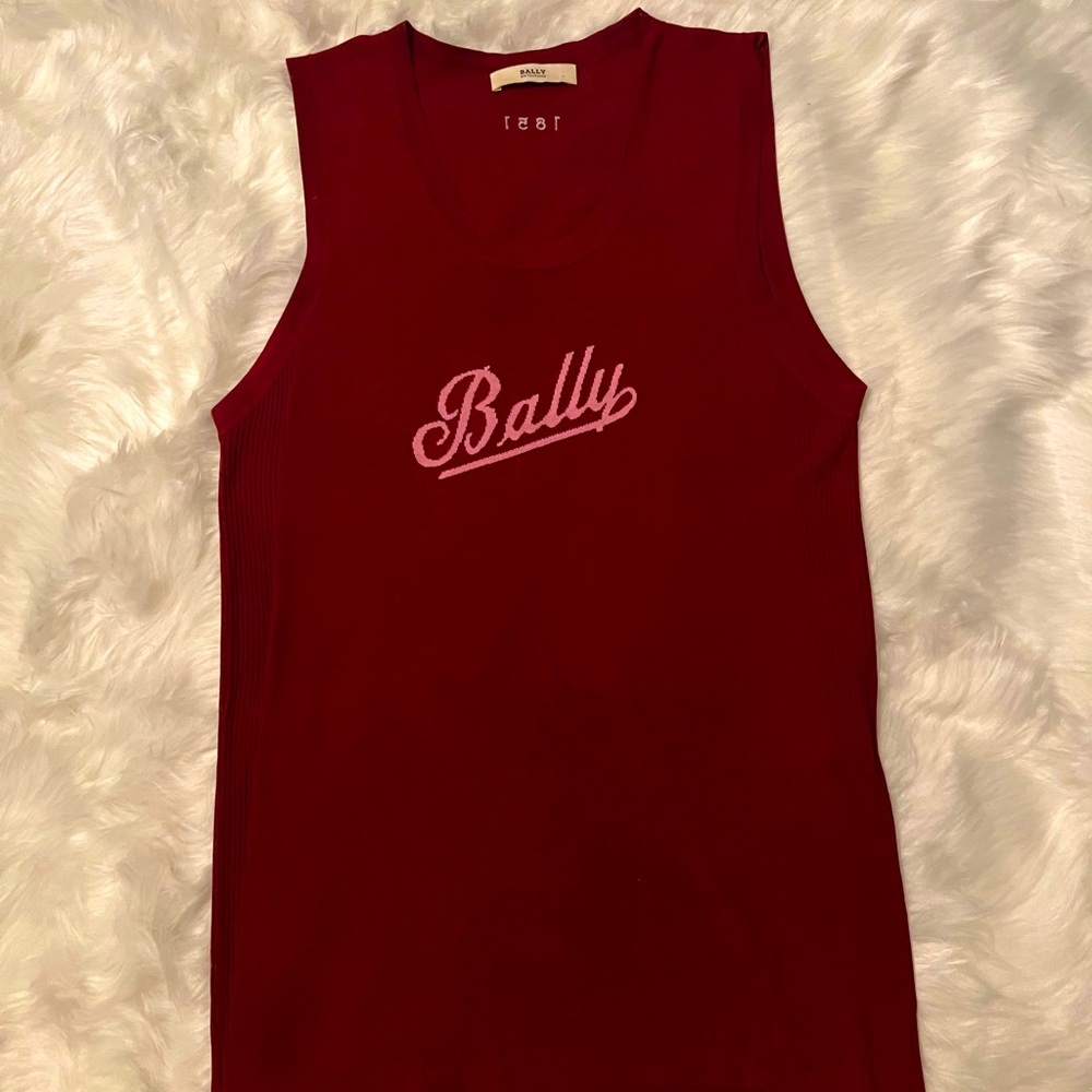 Bally silk knit tank top